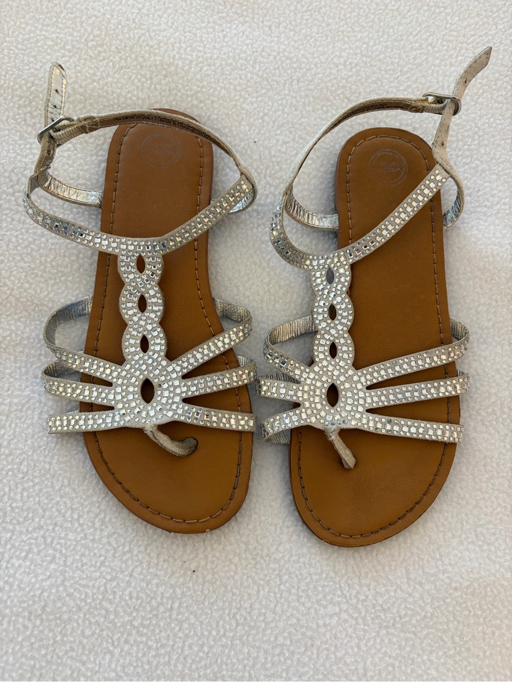 Silver Gem Sandals